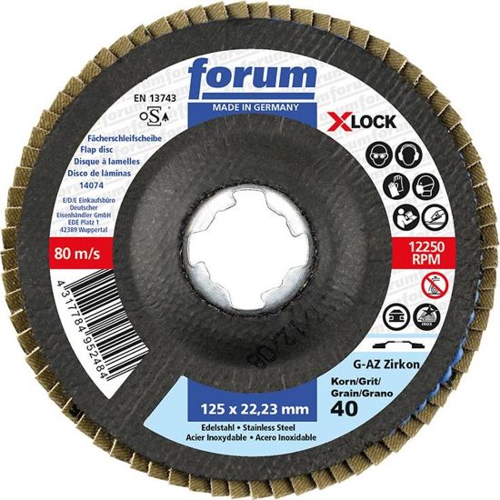 Afbeeldingen van FORUM Lamellenschijf recht X-LOCK 125MM K60