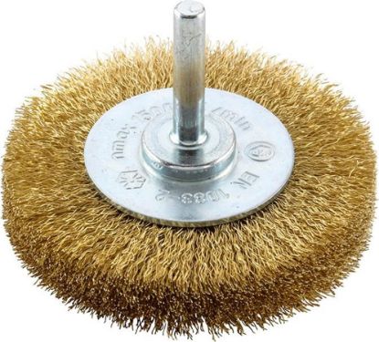 Afbeeldingen van FORUM Ronde borstel gegolfd messingdraad 60MM