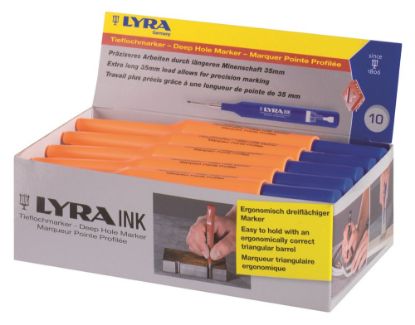 Afbeeldingen van Aftekenpen INK PROFI permanent blauw V10 1MM