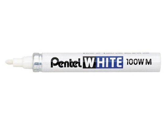 Afbeeldingen van Viltstift Wit 100W-medium