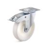 Afbeeldingen van TORWEGGE Zwenkwiel PP wit met plaat en rem 150X45MM h=185MM 300kg