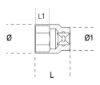 Afbeeldingen van BETA Dopsleutel ½" zeskant RVS 920INOX-A 8MM
