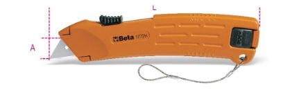 Afbeeldingen van BETA Mes universeel uitschuifbaar lemmet 1772H-HS 170MM