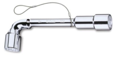 Afbeeldingen van BETA Pijpsleutel gebogen twaalf-/zeskant hoogglanzend verchroomd H-SAFE 932HS 15X15MM