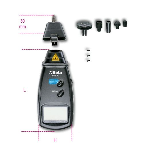 Afbeeldingen van BETA Tachometer digitaal 1760/TC2