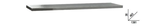 Afbeeldingen van BETA Werkblad RVS gecoat MDF C45PX/2-1,3MT 1360X463MM t.b.v. C45PRO