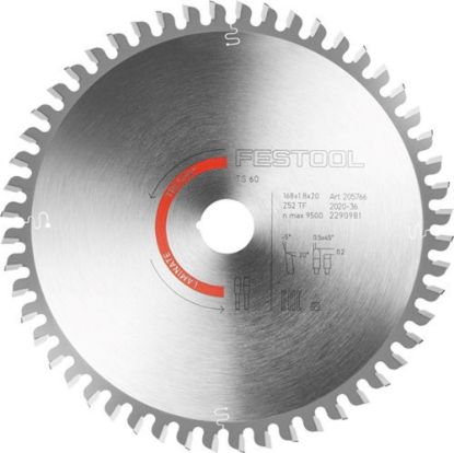 Afbeeldingen van FESTOOL Cirkelzaagblad LAMINATE/HPL HW 168X1,8X20MM TF52