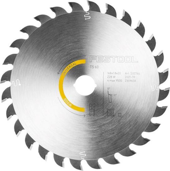 Afbeeldingen van FESTOOL Cirkelzaagblad WOOD UNIVERSAL HW 168X1,8X20MM W28