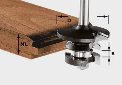 Afbeeldingen van FESTOOL Contraprofielfrees veer HW A/KL schacht 8MM 43X21MM
