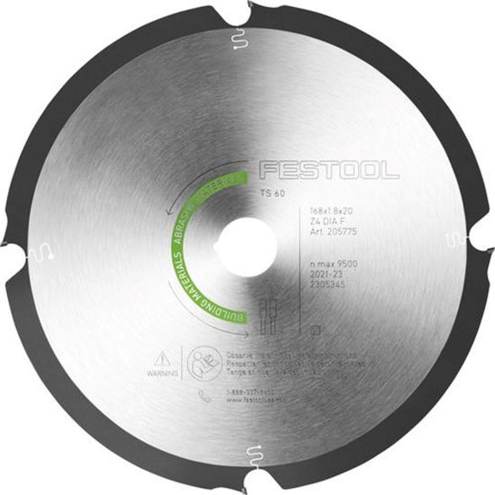 Afbeeldingen van FESTOOL Diamantzaagblad ABRASIVE 168X1,8X20MM F4