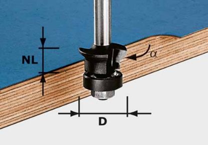 Afbeeldingen van FESTOOL Fase-kantenfrees HW 0°+45°C 24MM
