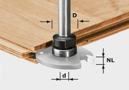 Afbeeldingen van FESTOOL Freesspindel schacht 8MM 1,5-5MM KL 16MM