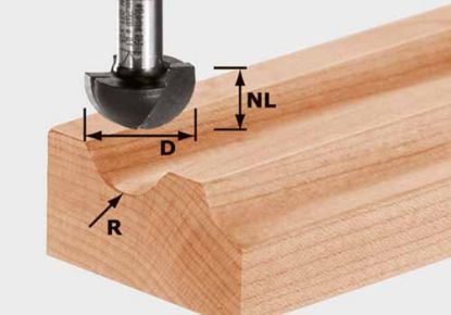 Afbeeldingen van FESTOOL Holprofielfrees HW schacht 12MM R20 40X25MM