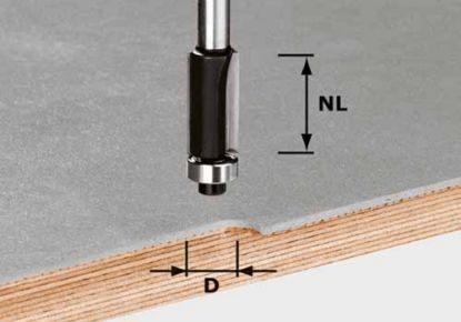 Afbeeldingen van FESTOOL Kantfrees HW schacht 8MM KL 19,05X25MM