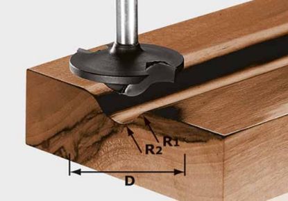 Afbeeldingen van FESTOOL Profielfrees HW schacht 8MM 42X13MM R6+R12