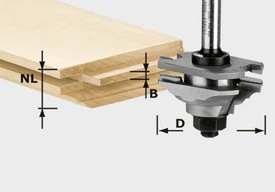 Afbeeldingen van FESTOOL Profiel-messingfrees HW schacht 8MM 46X12MM-FD