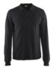 Afbeeldingen van BLÅKLÄDER Poloshirt met lange mouwen 3388 zwart 3XL
