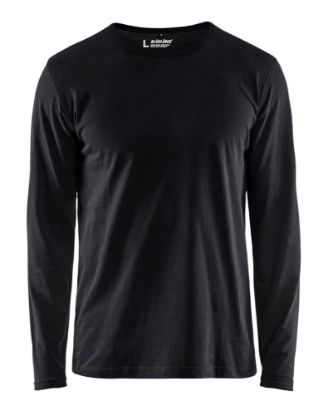 Afbeeldingen van BLÅKLÄDER T-shirt met lange mouwen 3500 zwart 2XL