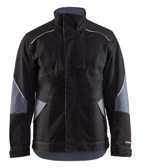 Afbeeldingen van BLÅKLÄDER Jack vlamvertragend 4061 zwart/grijs 3XL
