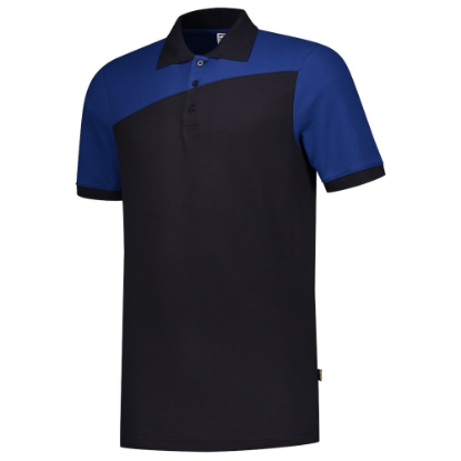 Afbeeldingen van TRICORP Poloshirt bi-colour Naden 202006 navy/royal blauw M