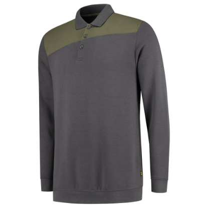 Afbeeldingen van TRICORP Polosweater bi-colour Naden 302004 donkergrijs/army 4XL