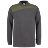 Afbeeldingen van TRICORP Polosweater bi-colour Naden 302004 donkergrijs/army S