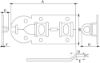 Afbeeldingen van Hangslotrolschuif VZ met bocht 56X140MM