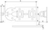 Afbeeldingen van Hangslotrolschuif VZ vlak model 80X180MM