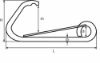 Afbeeldingen van Karabijnhaak asymmetrisch RVS316 102MM