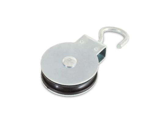 Afbeeldingen van Katrol met draaibare haak EV PA wiel 40MM