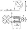 Afbeeldingen van Katrol UNI EV messing wiel 12MM