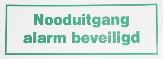 Afbeeldingen van Pictogram 'Nooduitgang alarm beveiligd'