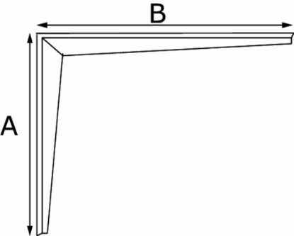 Afbeeldingen van Plankdrager zwaar wit geëpoxeerd 300X550MM