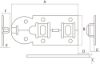 Afbeeldingen van Rolschuif VZ vlak model 66X160MM schoot 6MM