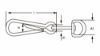 Afbeeldingen van Simplexhaak met wervel DIN5287 Ni 30MM