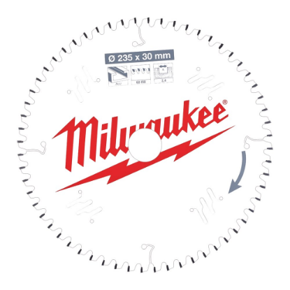 Afbeeldingen van MILWAUKEE Cirkelzaagblad P ALU 235X30X2,4MM TF 60T -5°