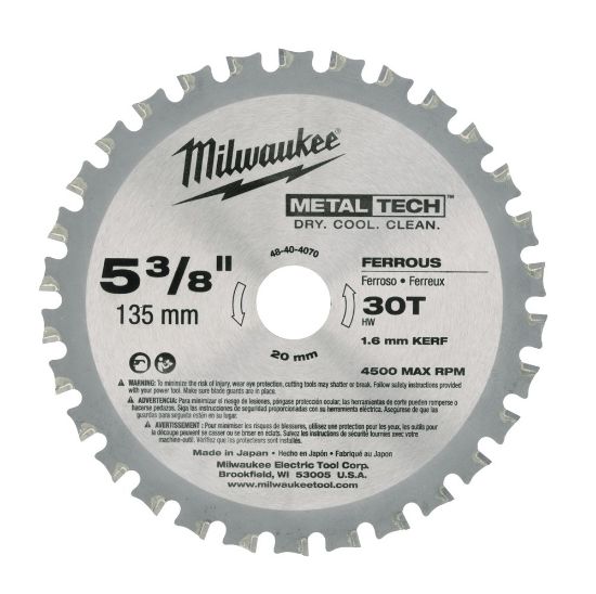 Afbeeldingen van MILWAUKEE Cirkelzaagblad P M metaal 135X20X1,6MM 30T