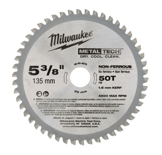 Afbeeldingen van MILWAUKEE Cirkelzaagblad P M metaal 135X20X1,6MM 50T