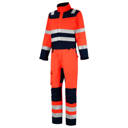Afbeeldingen van TRICORP Overall High Vis bi-colour 753009 fluor rood/inkt 66