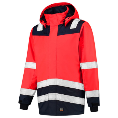 Afbeeldingen van TRICORP Parka High Vis bi-colour 403020 fluor rood/inkt 4XL