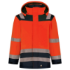 Afbeeldingen van TRICORP Parka High Vis bi-colour 403020 fluor rood/inkt 8XL