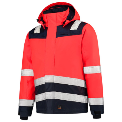 Afbeeldingen van TRICORP Parka Midi High Vis bi-colour 403023 fluor rood/inkt M