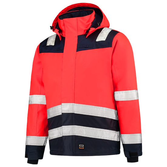 Afbeeldingen van TRICORP Parka Midi High Vis bi-colour 403023 fluor rood/inkt 4XL