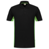 Afbeeldingen van TRICORP Poloshirt bi-colour 202004 zwart/limoen 7XL
