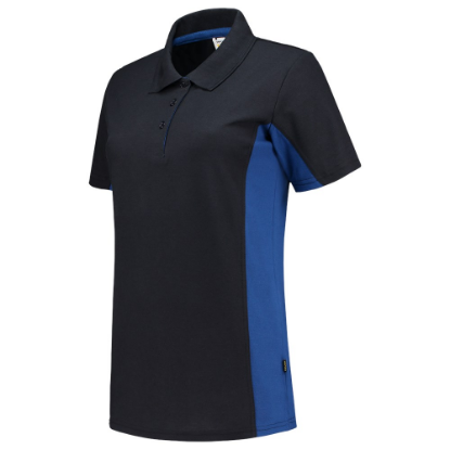Afbeeldingen van TRICORP Poloshirt bi-colour dames 202003 navy/royal blauw XL