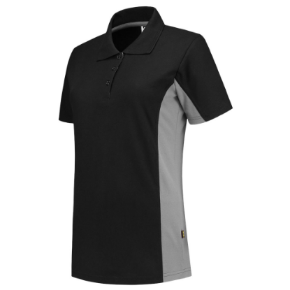Afbeeldingen van TRICORP Poloshirt bi-colour dames 202003 zwart/grijs XS