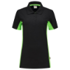 Afbeeldingen van TRICORP Poloshirt bi-colour dames 202003 zwart/limoen L