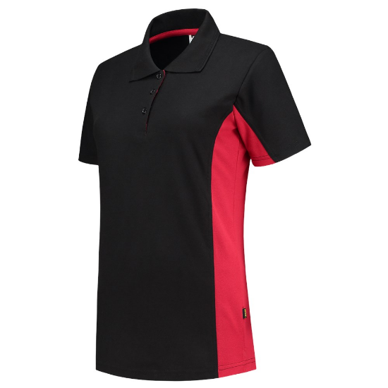 Afbeeldingen van TRICORP Poloshirt bi-colour dames 202003 zwart/rood XS