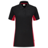 Afbeeldingen van TRICORP Poloshirt bi-colour dames 202003 zwart/rood XS