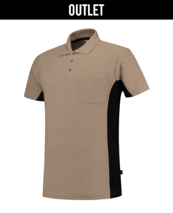 Afbeeldingen van TRICORP Poloshirt bi-colour met borstzak 202002 khaki/zwart S